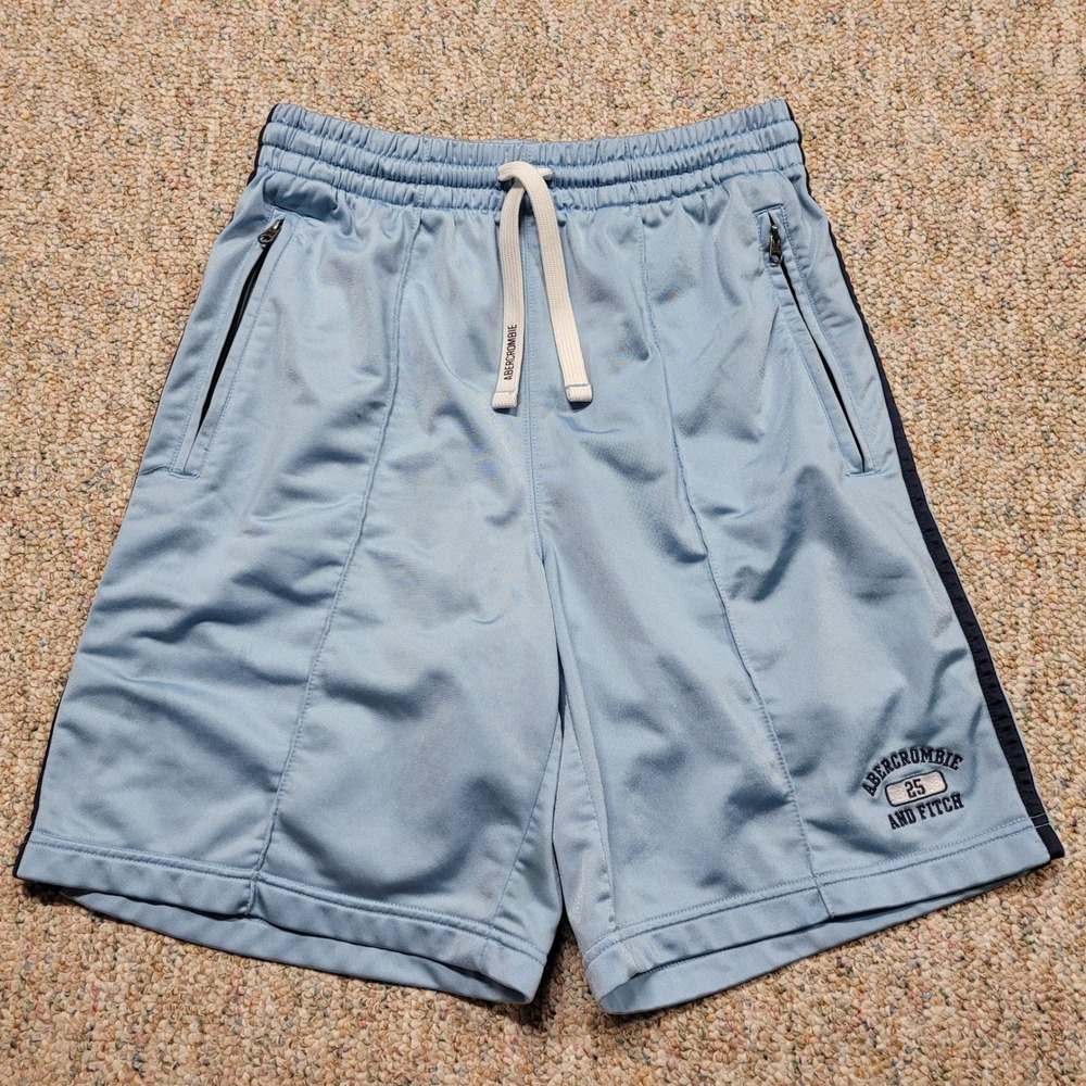 Abercrombie & Fitch Shorts Mens Small Blue Track Athletic Gym Dazzle Varsity